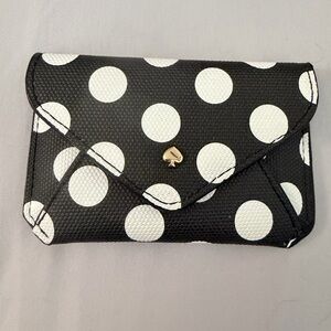 Polka Dot Envelope Card Wallet in Black & White